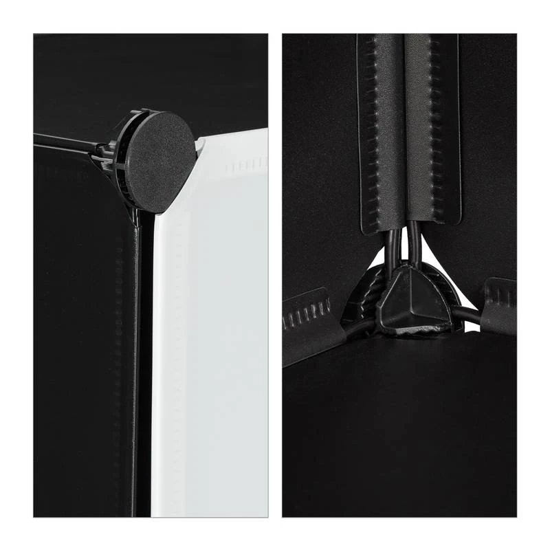 Étagère à Chaussures Blanc Et Noir – Image 8