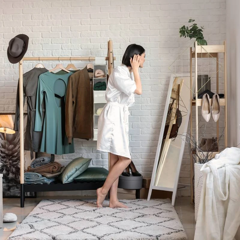 2xÉtagère Suspendue Tissu Armoire – Image 9