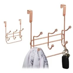 2x Porte-manteaux Avec 3 Crochets Double