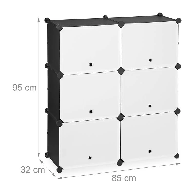 Étagère à Chaussures Blanc Et Noir – Image 10