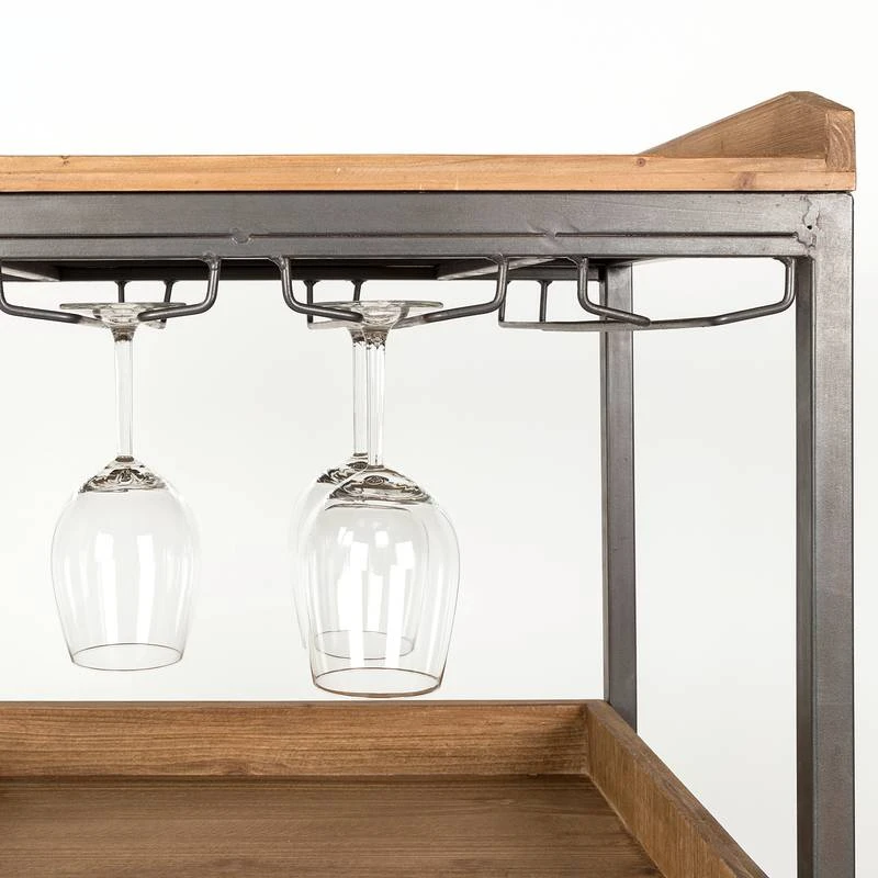 Armoire Bar à Vin Vintage Bois Clair – Image 14