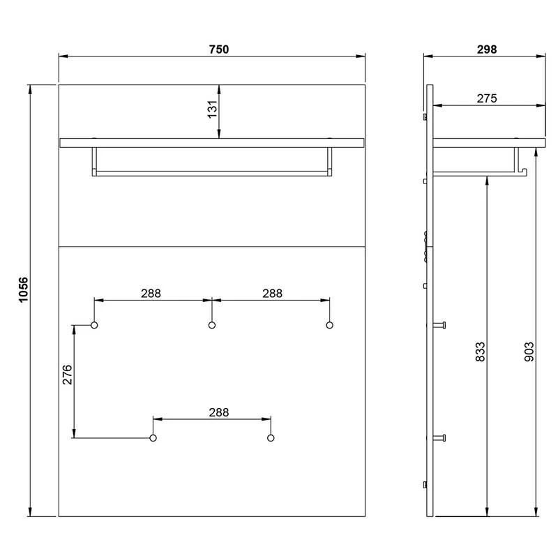Porte-manteau Mural Aledo – Image 6