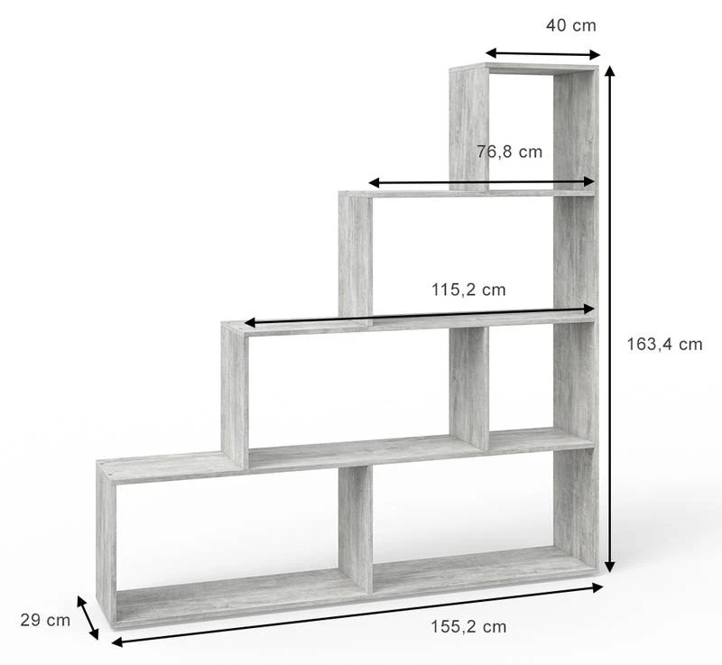 Étagère Escalier Asym Blanc – Image 12