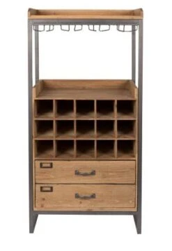 Armoire Bar Ă Vin Vintage Bois Clair