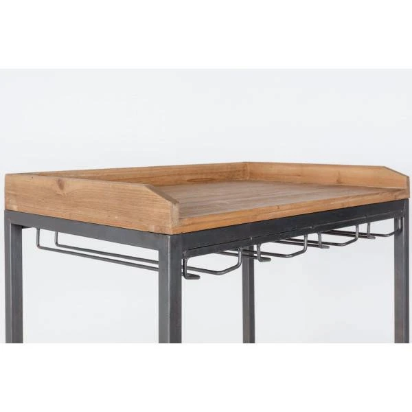 Armoire Bar à Vin Vintage Bois Clair – Image 9