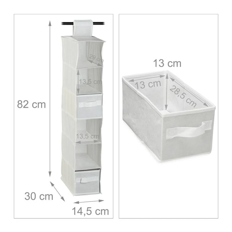 2xÉtagère Suspendue Tissu Armoire – Image 15