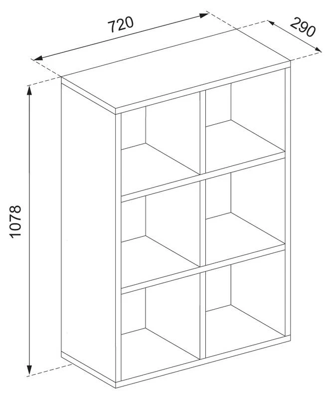 Etagère Noir & 6 Compartiments – Image 5