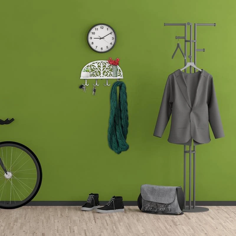 Porte-manteaux Mural Blanc En Lot De 4 – Image 2