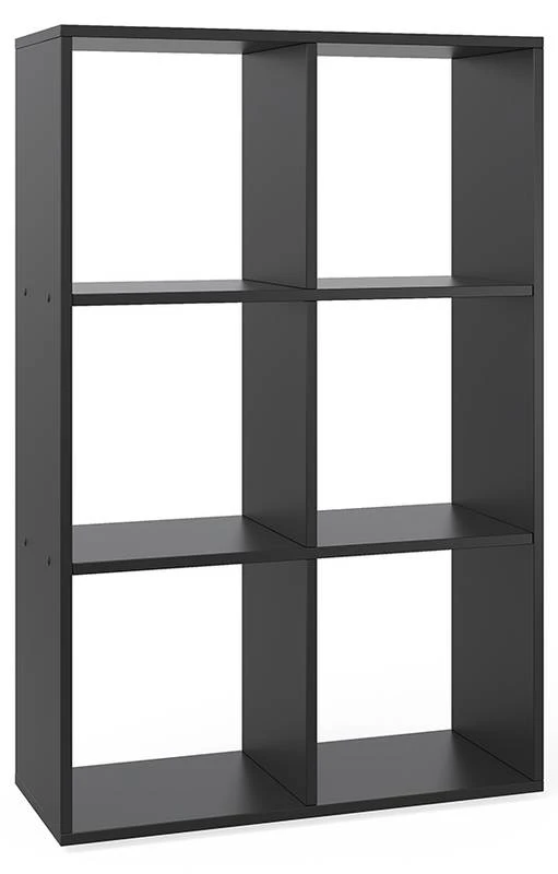 Etagère Noir & 6 Compartiments