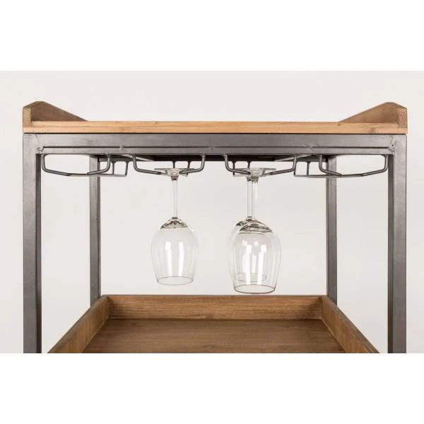 Armoire Bar à Vin Vintage Bois Clair – Image 7