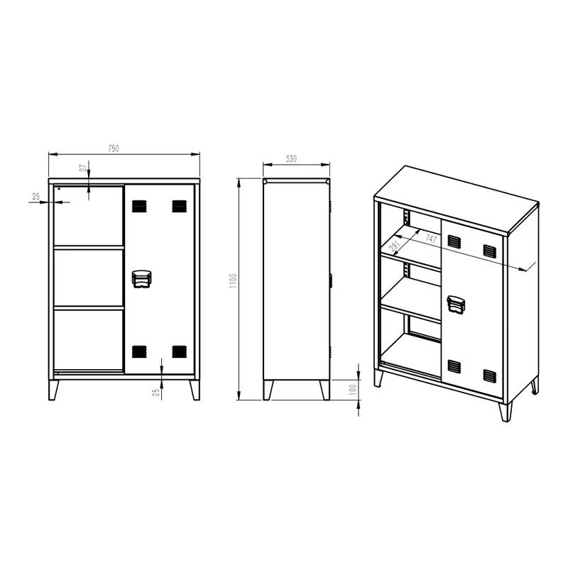 Casier De Bureau Métallique Oripää – Image 7