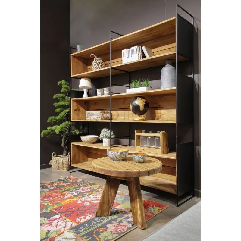 Bibliothèque 6 étagères Bois Recyclé – Image 2