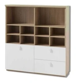 Bibliothèque étagères 1 Porte Et Tiroirs