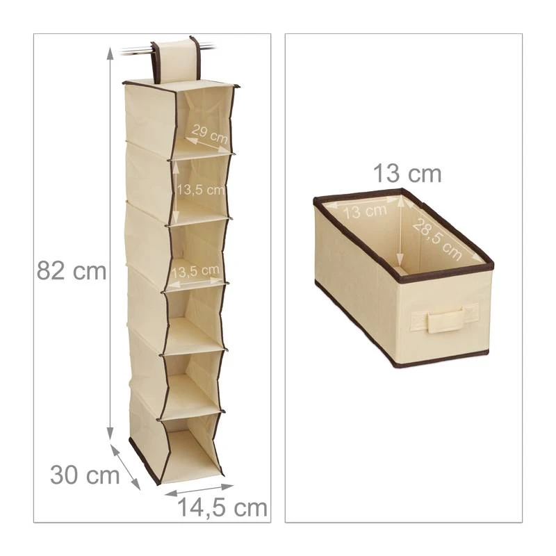 2xÉtagère Suspendue Tissu Armoire – Image 5