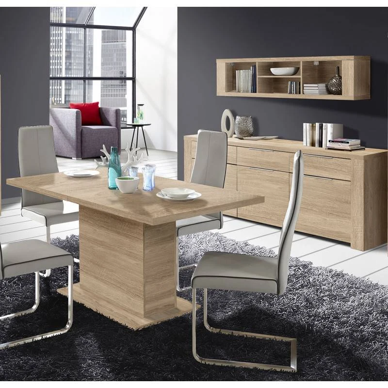 Bahut 3 Portes Aspect Chêne Clair – Image 3