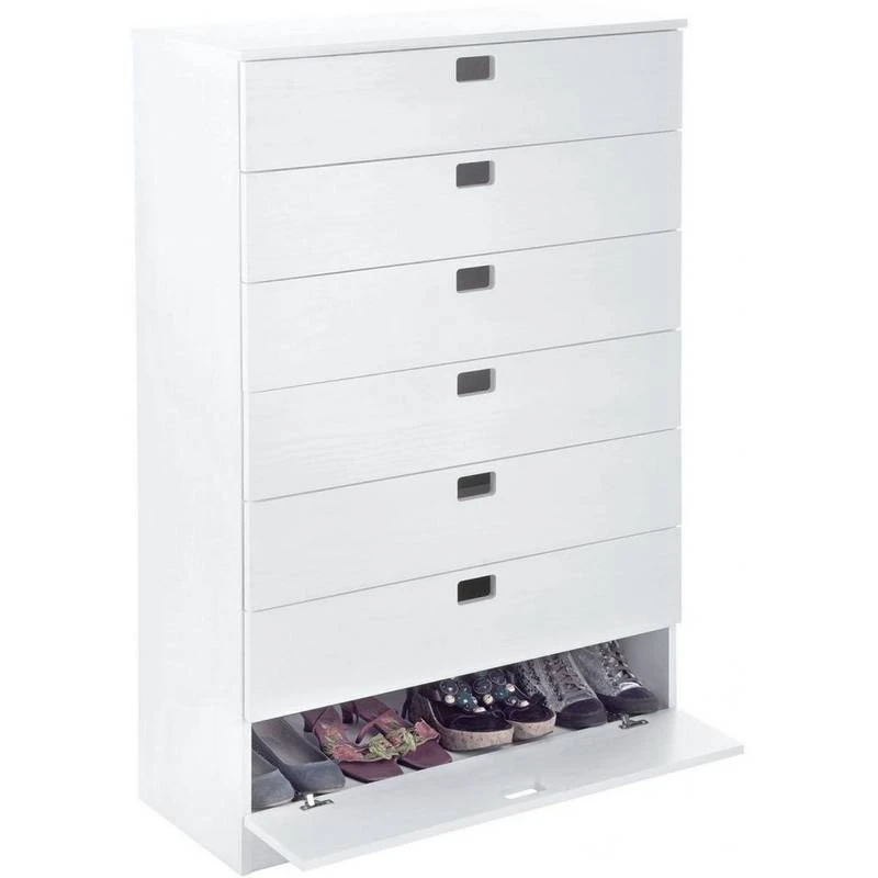 Meuble à Chaussures Vernis Blanc – Image 3