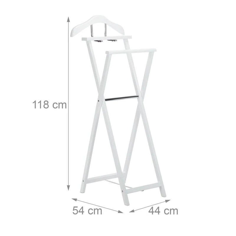 Valet De Chambre Blanc Pliable – Image 3