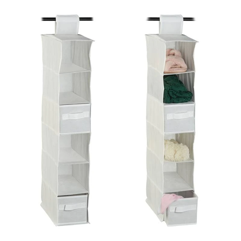 2xÉtagère Suspendue Tissu Armoire – Image 7