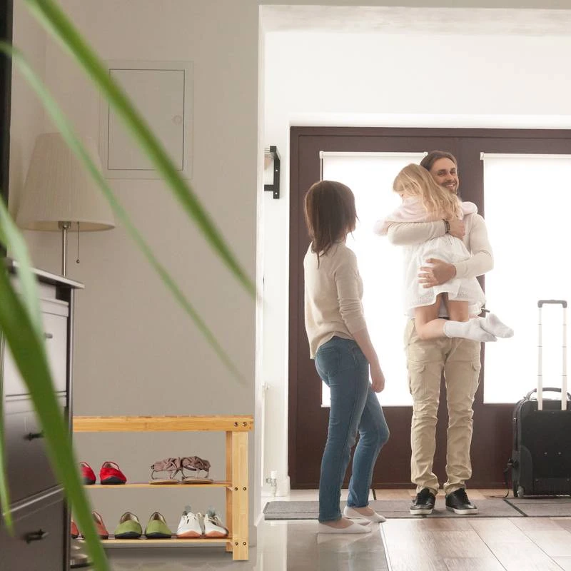 Etagère à Chaussures En Bambou Et Siège – Image 3