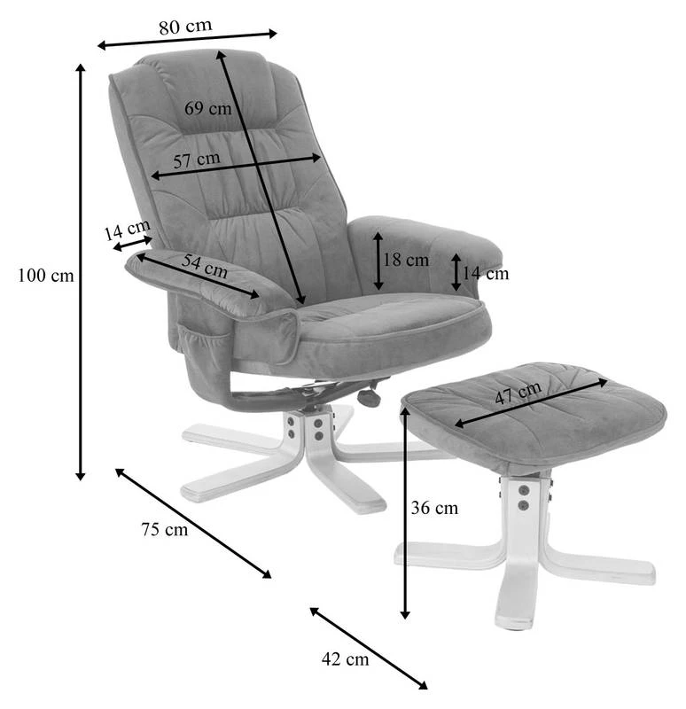 Fauteuil Relax M56 Avec Tabouret â Image 6