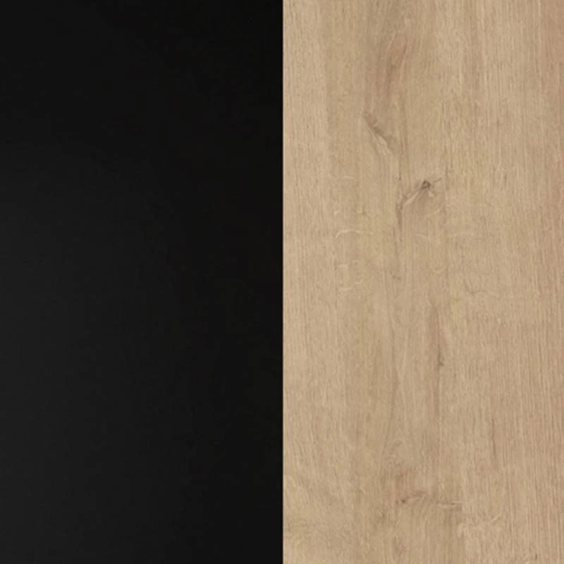 Vitrine Effet Chêne Piètement Métal Mat – Image 4