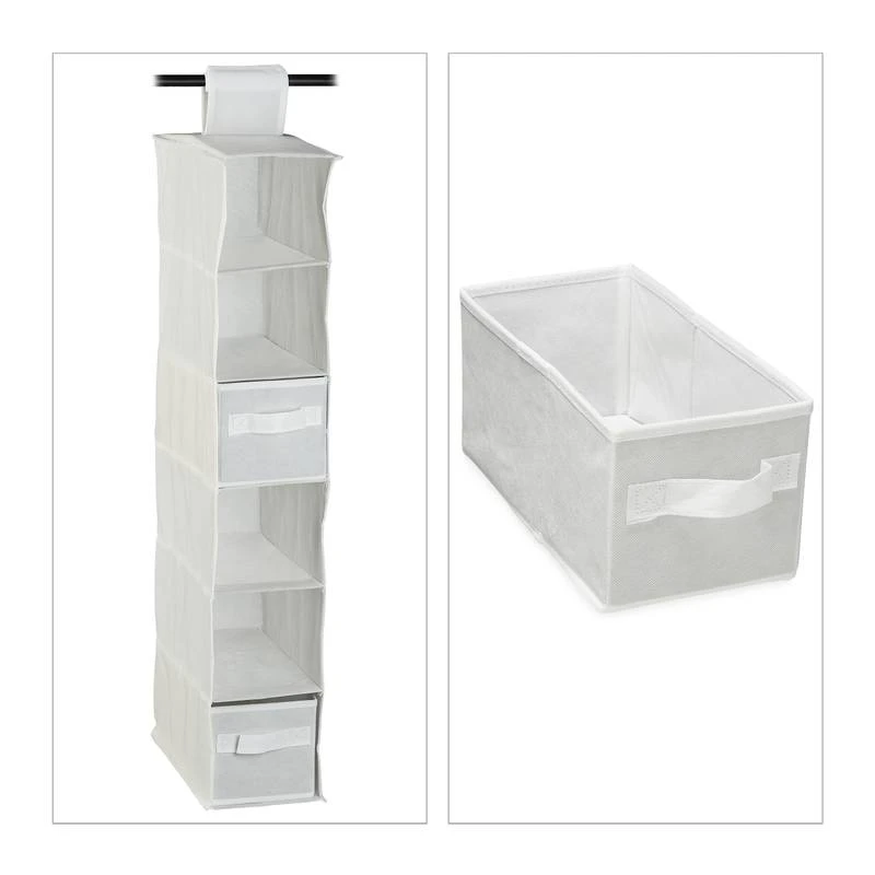 2xÉtagère Suspendue Tissu Armoire – Image 13