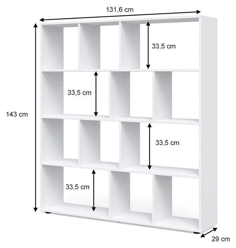 Etagère Pilar 132x143cm Blanc – Image 6