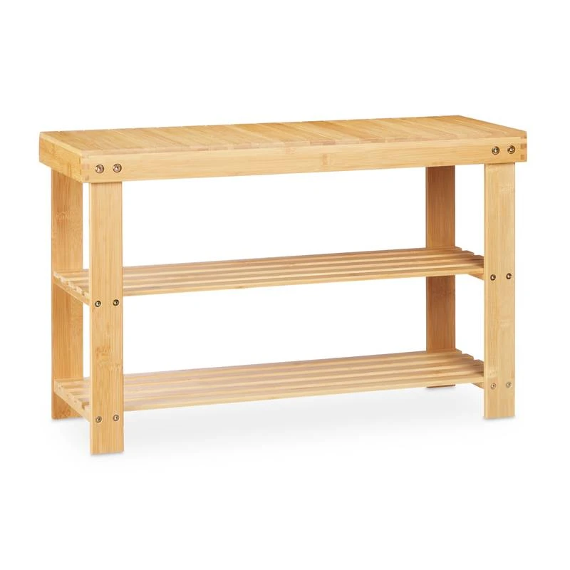 Etagère à Chaussures En Bambou Et Siège – Image 5